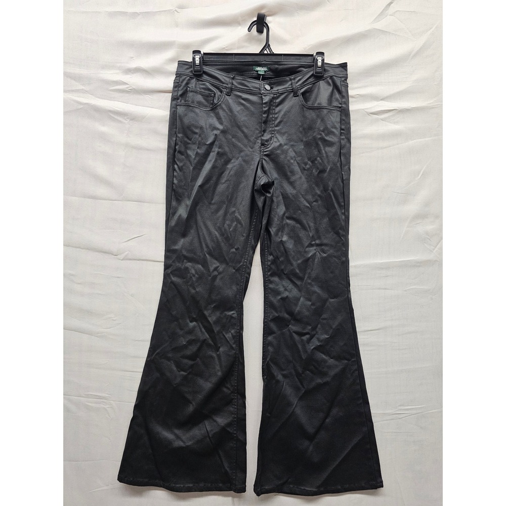 Wild Fable Womens Flare Pants Black Rayon Blend Casual Size Large